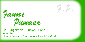 fanni pummer business card